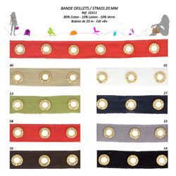 10311 Rhinestone Eyelet Tape, 20mm