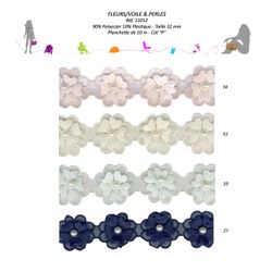 11012 32mm Floral Lace with Pearls