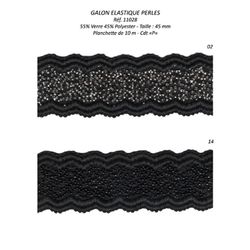 11028 Rhinestone Elastic, 45mm