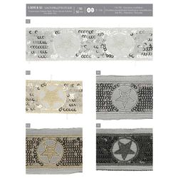 11095 Sequin Glitter Star Galon, 50mm