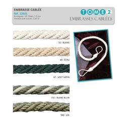 12021 Twisted Cord Tieback