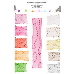 16568 Wired Ribbon w/ Sequins, 38mm
