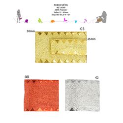 16569 Metallic Ribbon, 25mm & 50mm