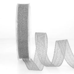 16594 Metallic Grid Laced Ribbon