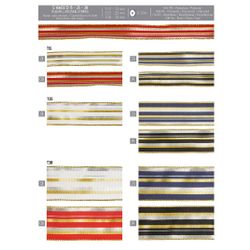 16602 Striped Metallic Ribbon