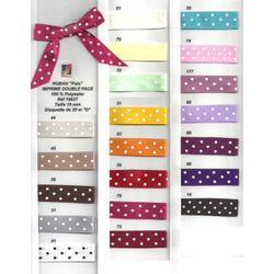 18827 Double Face Polka Dot Ribbon, 15mm
