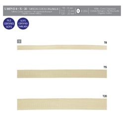 18874 Organic Cotton Taffetas, 8-15-20mm