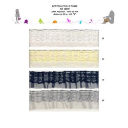 18890 Pleated Lace Trim, 35mm