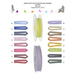 20202 Polyester Gingham Ribbon, 5mm
