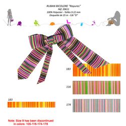 20611 Multicolor Striped Ribbon
