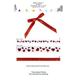 20743 Hearts Ribbon, 12mm & 24mm