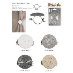 67129 Faux Rock Curtain Clip, 2pcs/pack