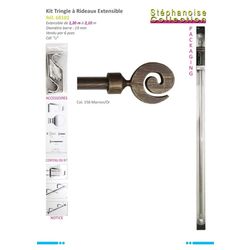 68102 Spiral End Extendable Curtain Rod