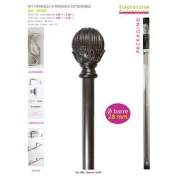 68300 Ornate Design Metal Curtain Rod