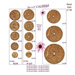 B0P174 Coconut 2-Hole Button