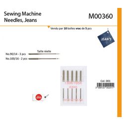 M00360 Sewing Machine Needles, Jeans