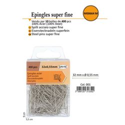 M00664 Super Fine Steel Pins, 400 pieces