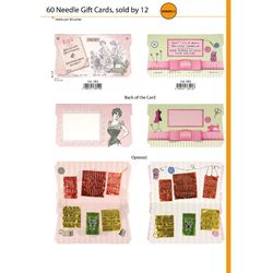M00695 Vintage Needle Packed Gift Cards