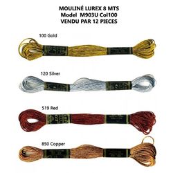 M00903 Lurex Embroidery Thread, 8m