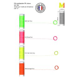M00966 Fluorescent Polyester Thread