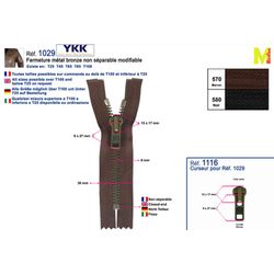 M01029 Non-Separable, Bronze Zip