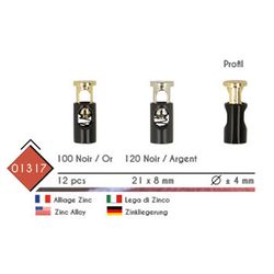 M01317 Bicolor Metal Cord Stopper