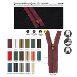 M01904 Non-Separable Metal Pocket Zipper