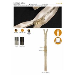 M01943 Satin Zipper, Separable, 3 Sizes