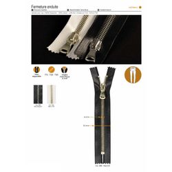 M01944 Coated Fabric Zipper, 3 Sizes