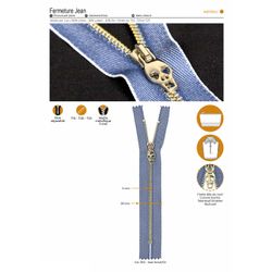 M01950 Jean Zipper w/ Skull Pull