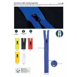 M01951 Invisible Zipper, Water Repellent