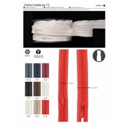 M01954 Invisible Zippers by the Yd., #2