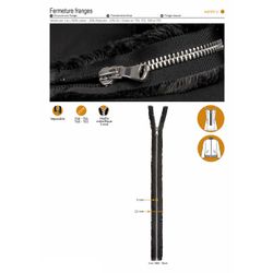 M01957 Fringe Zipper, Separable