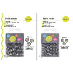 M03637 Silver Plastic Beads