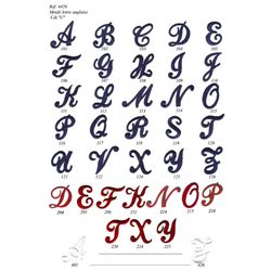 M04426 Cursive Alphabet Appliques