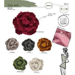 M08798 Chenille Flower Brooch, 8cm Diam.