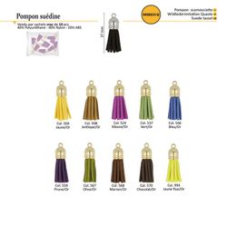 M08833 Faux Suede Tassel, 37mm