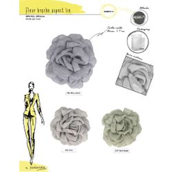 M08847 Linen Flower Pin