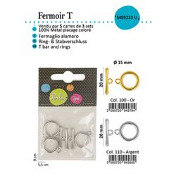 M09233 T-Bar Closure, 3pcs/Pk