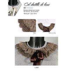 M09562 Lace Collar with Satin Ribbon