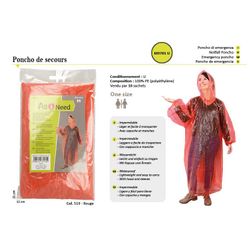 M09701 Red Emergency Poncho