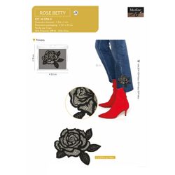 M11716 Rose Applique 9cm x 7cm