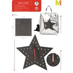M11740 XL Black &Rock Star& Applique