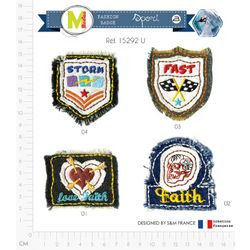 M15292 Frayed Edge Patches