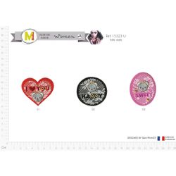 M15323 Lace Applique w/ Crowned Bear