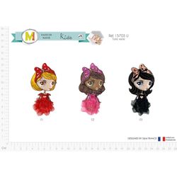 M15703 Girl with Hair Bow and Tutu