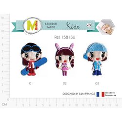M15813 Girl Appliques