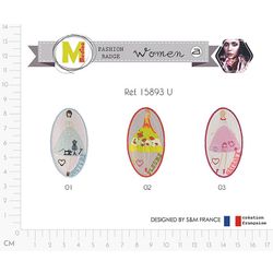 M15893 Oval Girl Applique Patch
