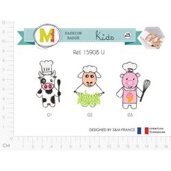 M15908 Sewing & Cooking Animal Appliques