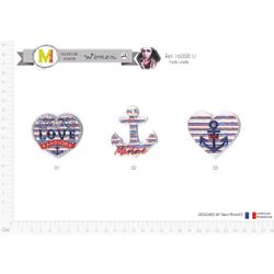 M16008 Anchor/Heart Appliques